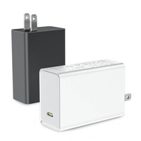 Chargeur mural Type-C GaN PD65W à charge ultra-rapide, design ignifuge et écologique, prise US/EU/AU/UK, certifié CE/FCC/UKCA