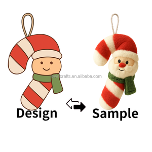Giocattolo di peluche personalizzato con Logo morbido peluche ornamento giocattolo di natale decorazioni appese per feste promozionali - Product Image 2