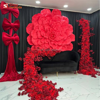 Fournisseur de décoration de mariage, fleurs artificielles en papier, fleurs géantes, décorations pour mariage, maison, chambre, événement