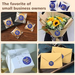 Customized <b>logo</b> <b>Sticker</b> Label Gold Foil Stamping Labels for Packaging Round Thank You <b>Stickers</b> for Small Business Greeting Cards - Product Image 5