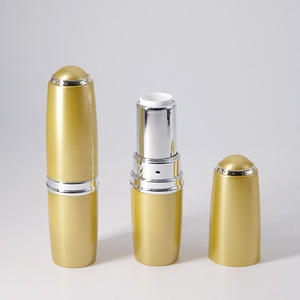 Tube de rouge à lèvres en plastique ABS brillant avec anneau argenté, finition dorée, impression sérigraphique, marquage à chaud, étiquette privée, tube de rouge à lèvres vide - Product Image 5