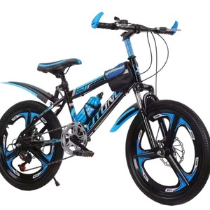 Bicicleta de montaña para niños de 20, 22 y 24 pulgadas con frenos de disco y absorción de impactos para niños de 8 a 13 años, color azul - Product Image 5