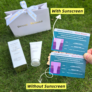 Carte de test d'intensité UV <span class=keywords><strong>Becot</strong></span> Beaute UV400, protection solaire, carte PVC, écran solaire SPF50+, test UV, UV400 - Product Image 1