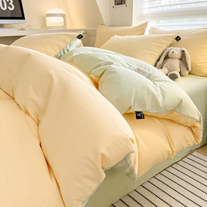 100% cotton 4 cái bedsheet khách sạn bộ đồ giường Trải Giường tấm bộ - Product Image 6