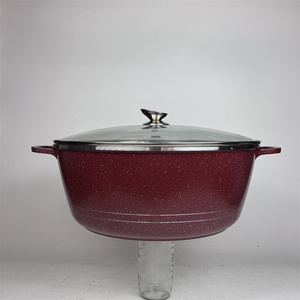 Set di Pentole per Zuppa in Alluminio Antiaderente da 44cm, Casseruola Antiaderente con Coperchio in Vetro - Product Image 1