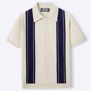 Sweat-shirt polo pour homme, nouvelle mode, respirant, tricoté, longueur courte, 100% polyester, XL, deux couleurs, combinaison, <span class=keywords><strong>pas</strong></span> <span class=keywords><strong>cher</strong></span> - Product Image 1