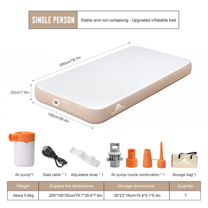 <span class=keywords><strong>Matelas</strong></span> de camping gonflable <span class=keywords><strong>Lit</strong></span> 3 places Chine <span class=keywords><strong>Lit</strong></span> de camp extérieur Pompe intégrée <span class=keywords><strong>Lit</strong></span> de grossesse gonflable <span class=keywords><strong>Lit</strong></span> de camping pliable - Product Image 4