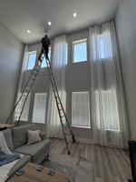 Rideaux en voile blancs sur mesure extra longs, rideaux en voile pour fenêtre double hauteur, grande fenêtre, salon