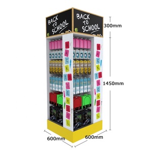 Tùy chỉnh hiện đại các tông sóng hiển thị đứng cho bán lẻ văn phòng phẩm các tông tầng móc kệ trưng bày cho máy tính xách tay giấy - Product Image 5