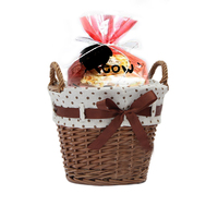 Panier de rangement en osier naturel fait main, style européen, pour la lessive