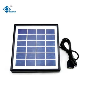 Chargeur de panneau solaire portable 2W ZW-2W-6V mini panneau solaire laminé en verre 6V poly panneaux solaires photovoltaïques