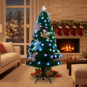For UL Certified 180cm/5FT Premium Modern Luxe Christmas <b>Tree</b> High Quality Pre-Lit with 4PCS Accessories Hinged - Product Image 2