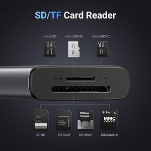 UGREEN Revodok Pro 107 Aluminium USB-C Hub 10Gbps USB 3.2 Gen 2 2 USB-A 3.2 4K 30Hz voor 100W PD SD/TF-lezer voor MacBook Pro/Air - Product Image 6