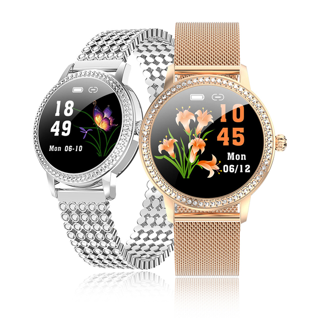 Diamond Smartwatch LW20 Women Waterproof Heart Rate Monitoring Wristwatch Lady Female Smart Bracelet Fashion Smart Watch