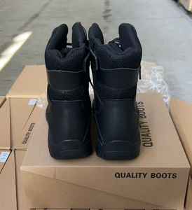 DF203 Outdoor Black khaki <b>hiking</b> training <b>boots</b> men large size 39-46 stock wholesales shock absorption shoes black khaki - Product Image 3