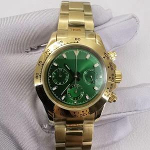 Montre mécanique haut de gamme, mouvement 4130, diamètre du cadran 40 mm, boîtier en or épais électro-plaqué - Product Image 6