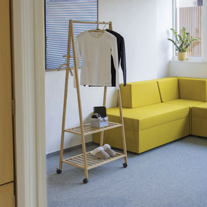 Đơn Lập Ba Tầng Tre Hiện Đại Quần Áo Giá Đường Sắt May Mặc Với Giày Kệ Cho Phòng Ngủ Phòng Khách & Phòng Tắm - Product Image 5