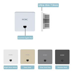 H3C UAP672H-S Wi-Fi 6 Point d'accès mural à faible rayonnement 3000 Mbps Double bande 86 mm Prise en charge PoE Blanc/Noir/Doré/Gris Hôtel/Hôpital/Chambre d'étudiant - Product Image 3