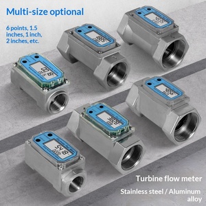 Турбинный расходомер из нержавеющей стали 1 и 1,5 дюйма, водонепроницаемый, для измерения расхода дизельного топлива и жидкостей - Product Image 2