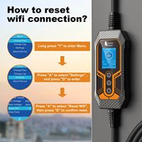 Cargador de Vehículos Eléctricos Feyree de 7 kW, 85 V-264 V, 1 Fase, Tipo 2, con WIFI, Aplicación Inteligente, EVSE, PCB, con Caja de Plástico