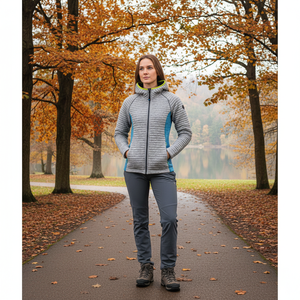 Felpa con cerniera di alta qualità da donna PRESOLANA felpa con Logo personalizzato foderato per abbigliamento lungo autunno/inverno con Design leggero - Product Image 3