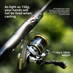 <span class=keywords><strong>Moulinet</strong></span> de pêche LINNHUE 5.2:1 MOONVEIL 1000-3000, super léger, pour eau douce et salée, 3+1BB, anti-rouille, poignée en fibre de carbone, Pesca - Product Image 6
