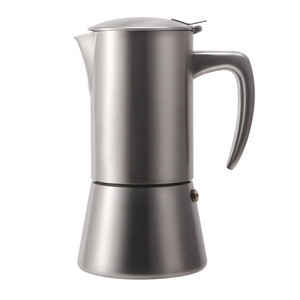 Pot Moka italien personnalisé moderne en acier inoxydable double valve machine à espresso avec poignée <span class=keywords><strong>grande</strong></span> <span class=keywords><strong>capacité</strong></span> - Product Image 1