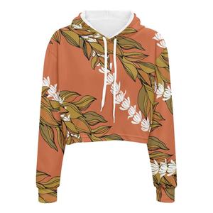 メイルリーリーブ女性用パーカーカスタム印刷オンデマンド女性用ミッドリフベアリングスウェットシャツ - Product Image 3