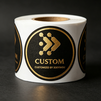 Etiquetas de Vinilo Autoadhesivas de Lujo, Resistentes al Agua y al Calor, con Estampado en Caliente, Pegatinas con Formas Especiales, Imprimibles con el Logotipo de la Tienda