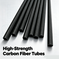 Tube en fibre de carbone 3K à armure unie, haute rigidité, léger, pour cadre de drone, personnalisation sur mesure, directement de l'usine