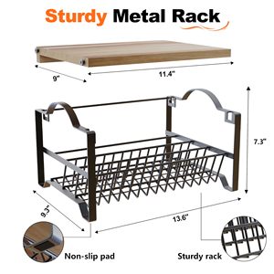 Organisateur d'épices à 3 niveaux avec plateau en bambou, <span class=keywords><strong>support</strong></span> pour <span class=keywords><strong>tablette</strong></span>, 18 bocaux à épices et ensemble d'entonnoirs pour <span class=keywords><strong>armoire</strong></span> de cuisine, comptoir - Product Image 4