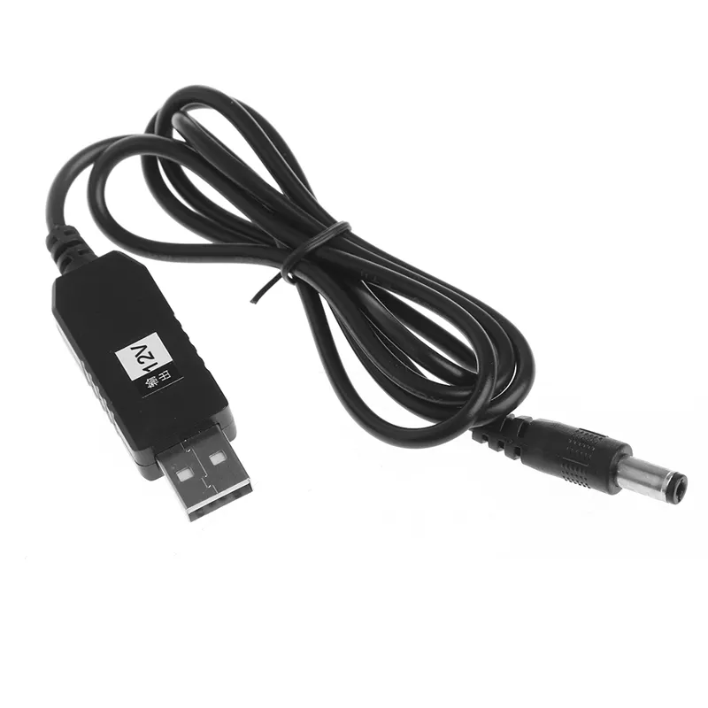 Usb Power Boost Line Dc 5v To Dc 9v / 12v Step Up Module Usb Converter Adapter Cable 2.1x5.5mm Plug