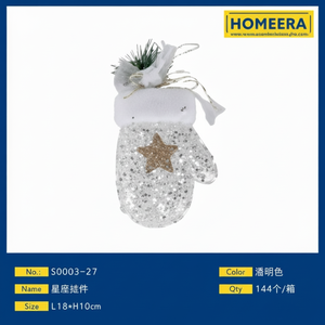 Scatola di 144 pezzi alla rinfusa di schiuma di natale e guanti di plastica ornamento 16x10cm albero e palla decorazioni - Product Image 1