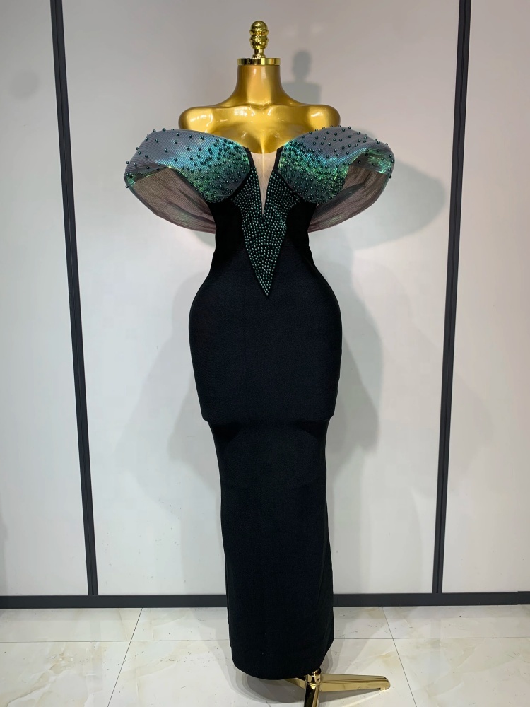 Deals Celebrity Evening Gowns Slim-Fit Design, Beaded Fabric | Alibaba.com
