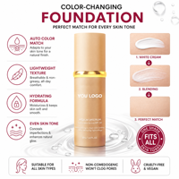 Fond de teint liquide mat à couvrance totale 4 en 1, marque privée, ajustement du teint, imperméable, longue tenue, SPF15