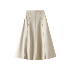 Jupes longues en similicuir pour femmes, sur mesure, automne-hiver 2024, taille haute, luxe, élégantes, chic, décontractées, <span class=keywords><strong>jupe</strong></span> midi en PU - Product Image 3