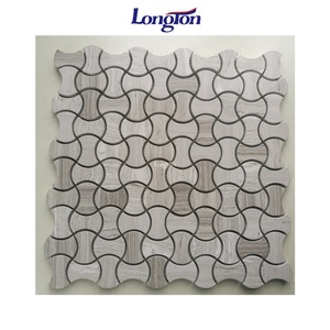 Mosaico de mármol del hogar del fondo de la pared del cuarto de baño del <span class=keywords><strong>hotel</strong></span> de las baldosas del chalet de lujo de Brown - Product Image 1