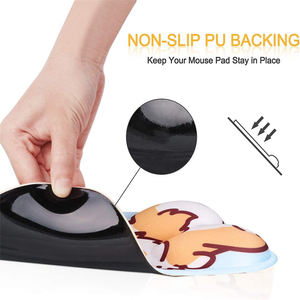 Chine usine fabricant Ergonomique personnalisé imprimé 3d Silicone Gel fidèle à la vie Repose-poignet anime <span class=keywords><strong>manga</strong></span> filles photo tapis de souris - Product Image 3