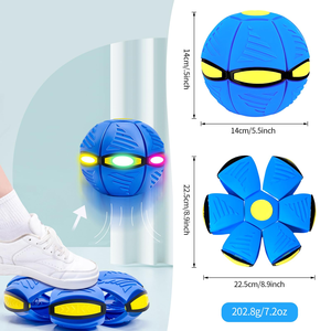 <b>Dog</b> Tooth Cleaning Training Interactive & Movement Pet Magic Flying Disc Ufo Outdoor Sports Interactive Chew <b>Ball</b> Pet Toy - Product Image 2