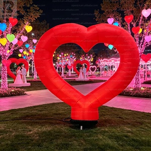 Cœur gonflable géant lumineux à LED de 3 m de haut, personnalisable avec logo, pour mariage, Saint-Valentin, publicité, événements - Product Image 4