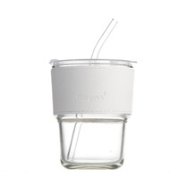 56H vente en gros 400ml tasses à café en verre à eau avec couvercle et tasses en paille pour bureau à domicile lait thé cadeau Logo personnalisé sur la couverture en cuir