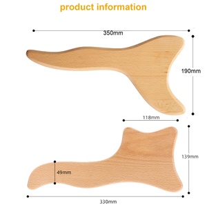 Maßgefertigtes Holztherapie-Werkzeug Holz-GuaSha-Schabebrett Professioneller Holztherapie-Massagestab gegen Cellulite - Product Image 4