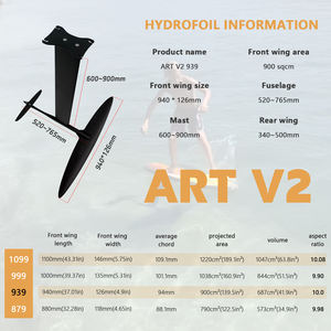 ปีกไฮโดรฟอยล์คาร์บอน ART V2 939 ดีไซน์ High Aspect สำหรับการขึ้นบินง่าย บินทรงตัวได้ดี และประสิทธิภาพสูงสำหรับนักเล่นขั้นสูง - Product Image 2