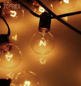 Năng lượng mặt trời ngoài trời <span class=keywords><strong>Patio</strong></span> vườn không thấm nước Cổ Tích Vòng Hoa chuỗi ánh sáng <span class=keywords><strong>Powered</strong></span> S14 LED ánh sáng bóng đèn G40 chuỗi cho trang trí nội thất - Product Image 3