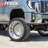 Jantes monobloc Super Single à profil profond polies sur mesure 26x14 28x16 30x16 8x6.5 8x165.1 pour Dodge Ram 3500 et GMC Sierra 3500HD