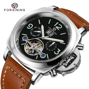 Orologio da Polso da Uomo Automatico Tourbillon di Lusso di Fabbrica Cinese Popolare con Cinturino Personalizzato in Vera Pelle - Product Image 5