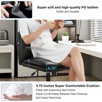 Chaise de bureau super large de 350lb, siège extra large robuste, chaises de bureau de direction rembourrées épaisses avec caoutchouc nylon
