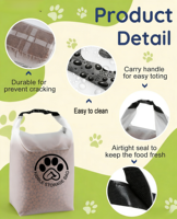 Sac de rangement pour nourriture pour chien Qiqu Custom Pet, 14/25/42 compartiments, idéal pour les voyages et le camping, imperméable