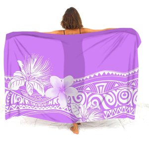 Nuovissimo Sciarpa da Spiaggia Lavalava Personalizzabile con Logo, Sciarpa Hawaiana per Costume da Bagno, Sarong con Design Polinesiano Samoano - Product Image 5