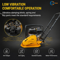 Machine de compactage C60 15KN, compacteur à plaques, moteur à essence pour le compactage du sol, du gravier et de l'asphalte